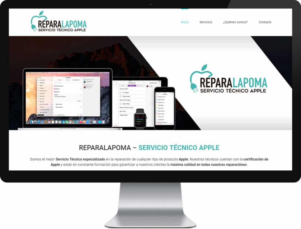 Sitio web del proyecto Reparalapoma