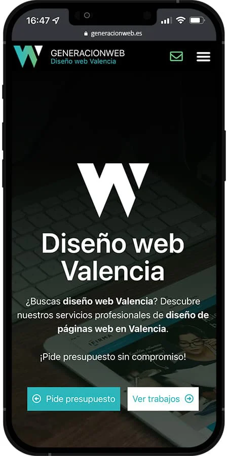 Versión móvil de Generacionweb