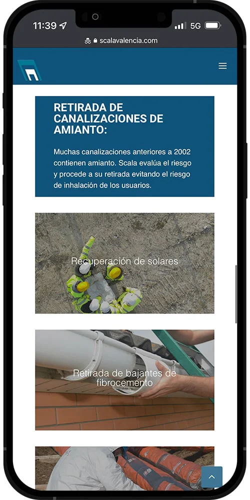 Versión móvil de Scala Valencia