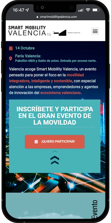 Interfaz Smart Mobility aplicación transporte