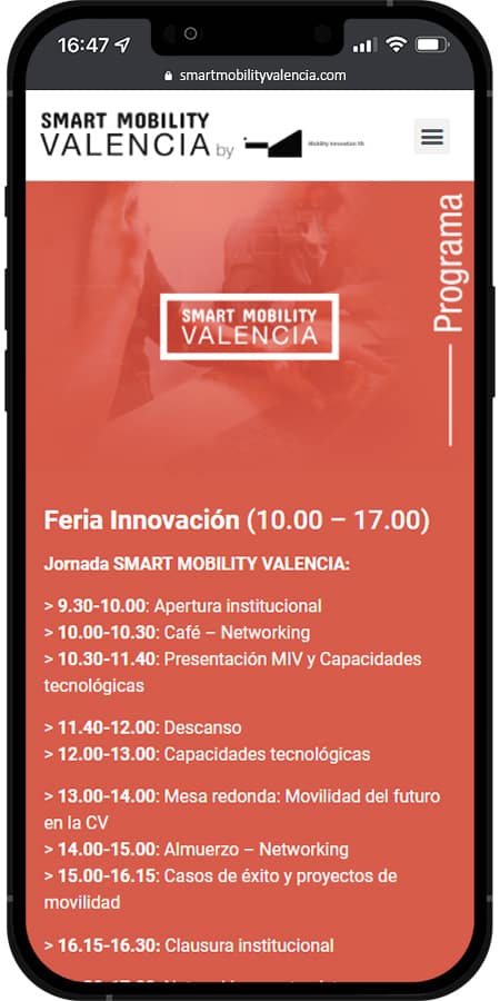 Interfaz de aplicación de movilidad inteligente