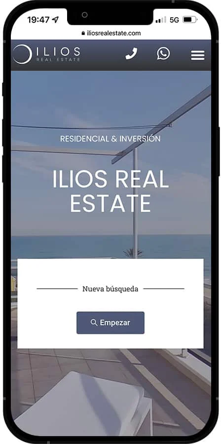 Versión móvil de Inmobiliaria Ilios Real Estate