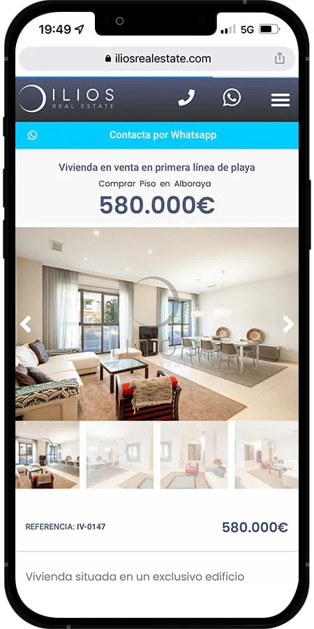 Versión móvil de Inmobiliaria Ilios Real Estate