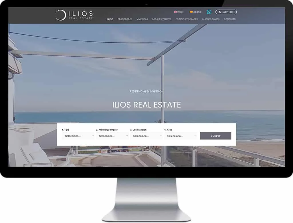 Diseño web Inmobiliaria Ilios Real Estate