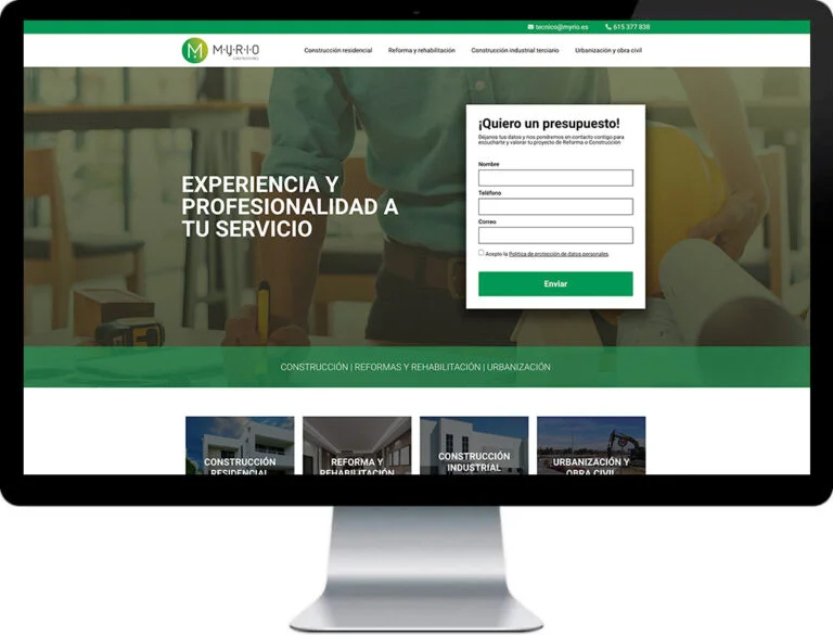 Presentación del diseño web Myrio