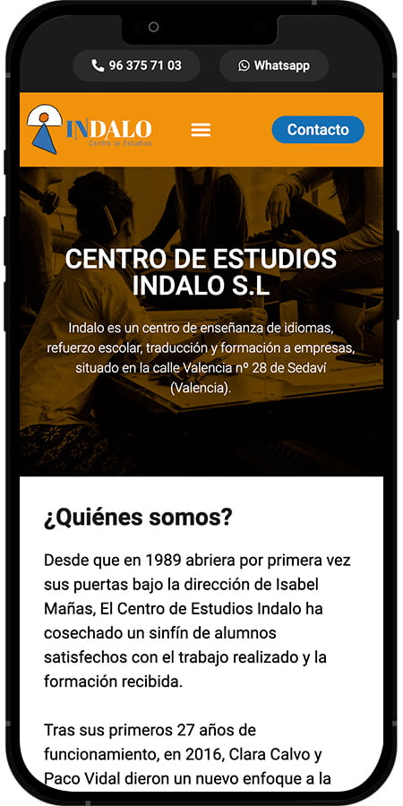 Indalo solución de diseño web