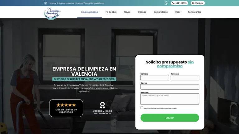 Limpiezas Isoana - Rediseño web