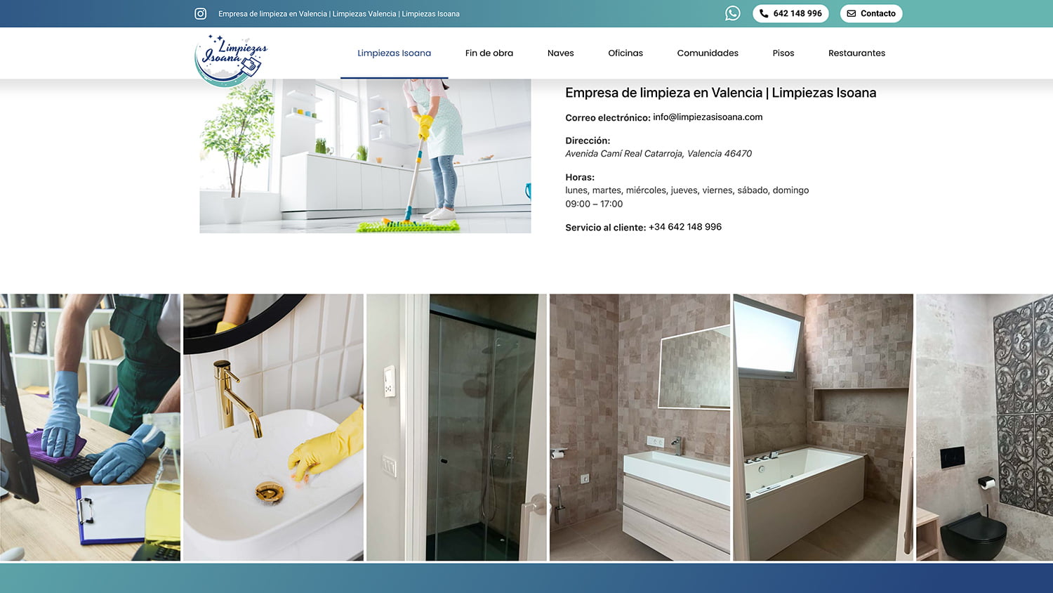 Servicio de limpieza profesional de Isoana