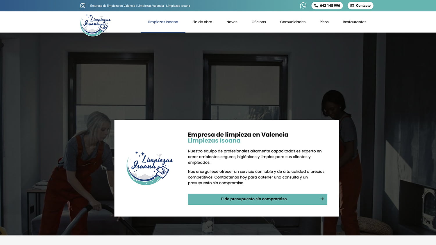 Área limpia tras intervención de Isoana