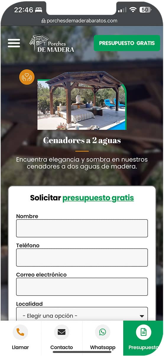 Acabado en madera para porches y entradas