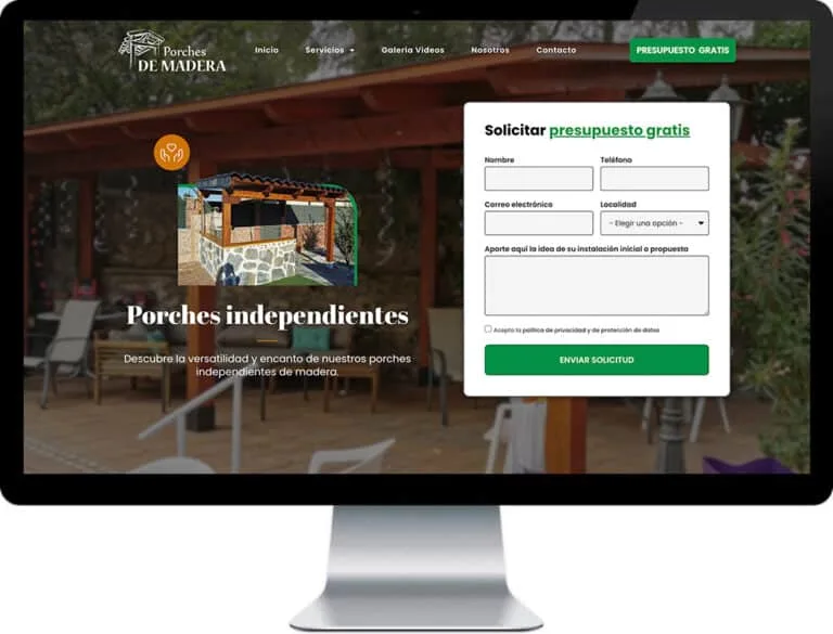 Porches de madera económicos y funcionales