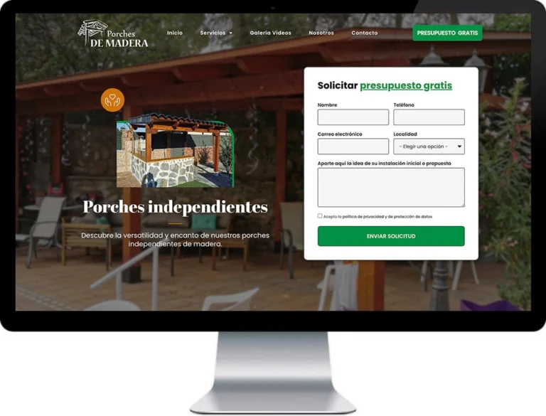 Porches de madera - Rediseño web