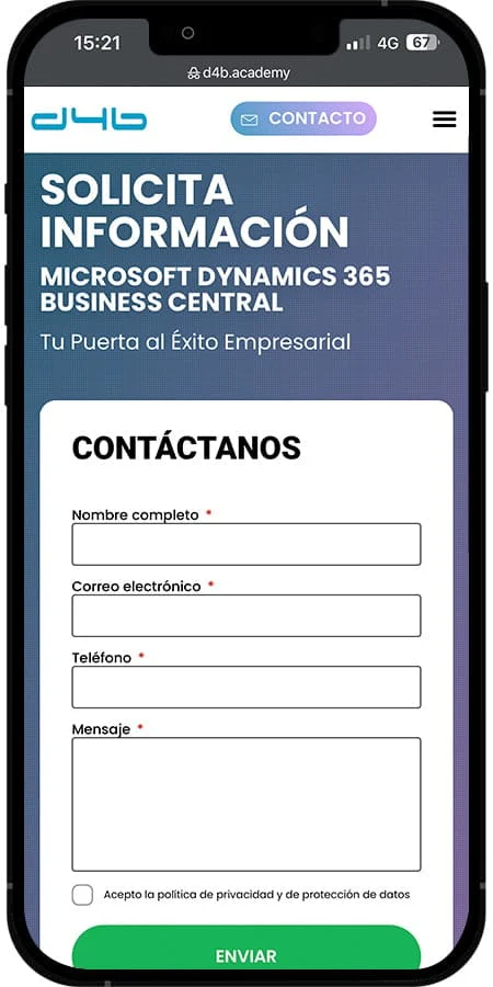 Versión móvil de d4b Academy