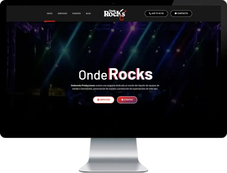 Diseño web del proyecto OndeRocks