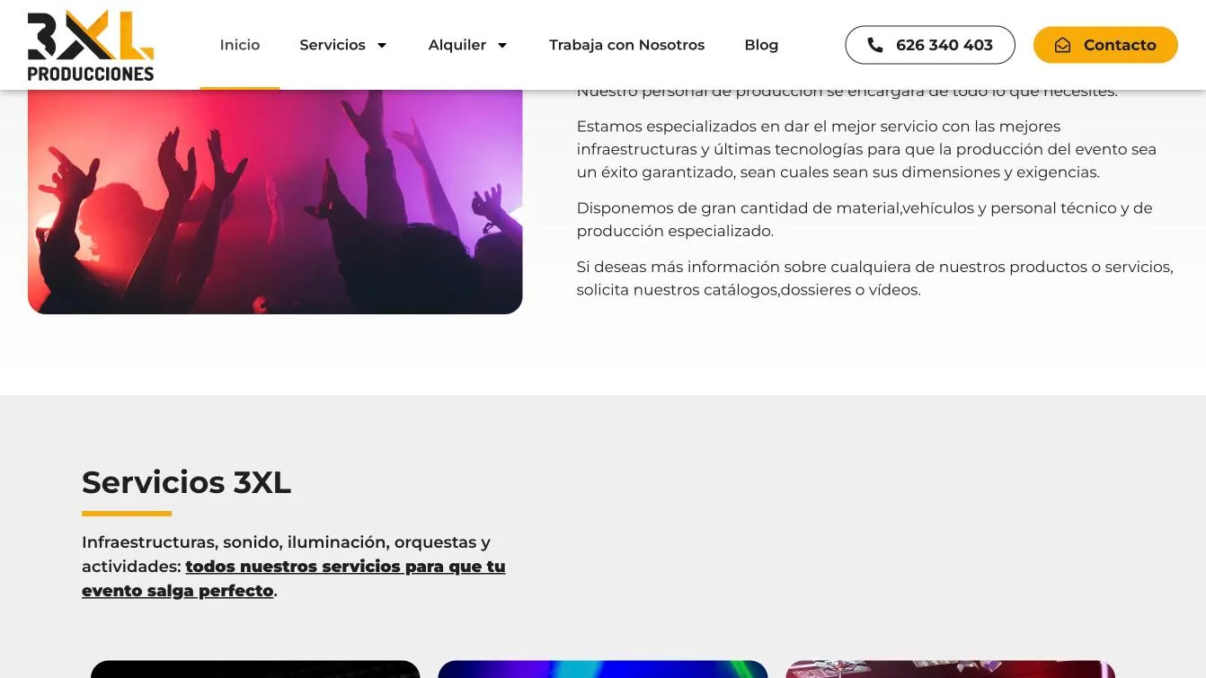 Captura de 3XL Producciones