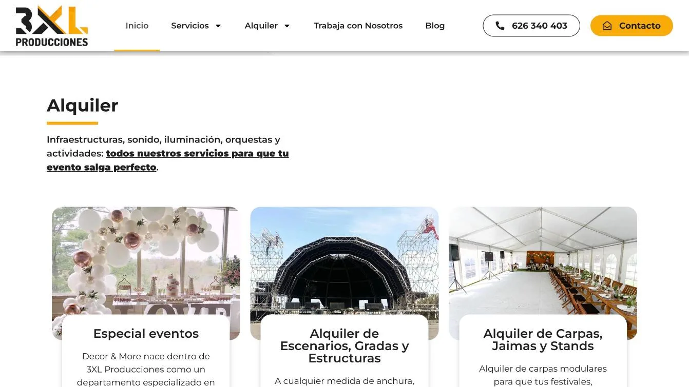 Captura de 3XL Producciones