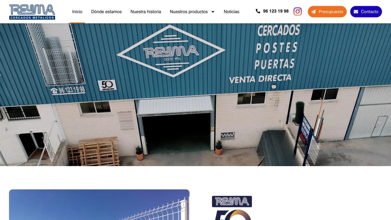 Diseño web Cercados Reyma