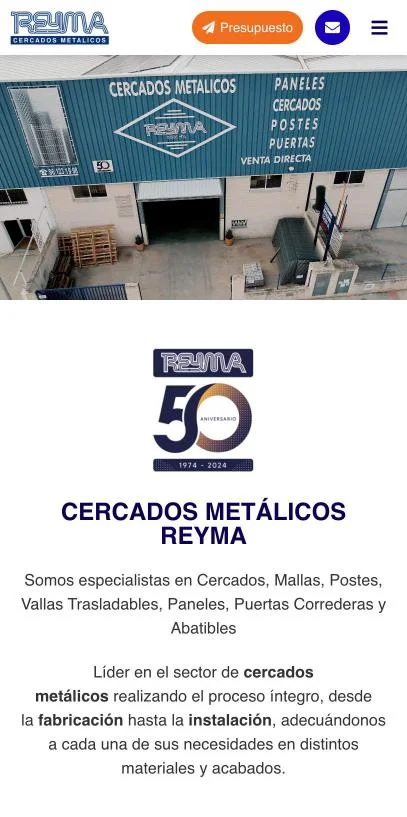 Versión móvil de Cercados Reyma