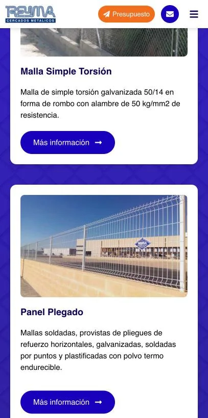 Versión móvil de Cercados Reyma