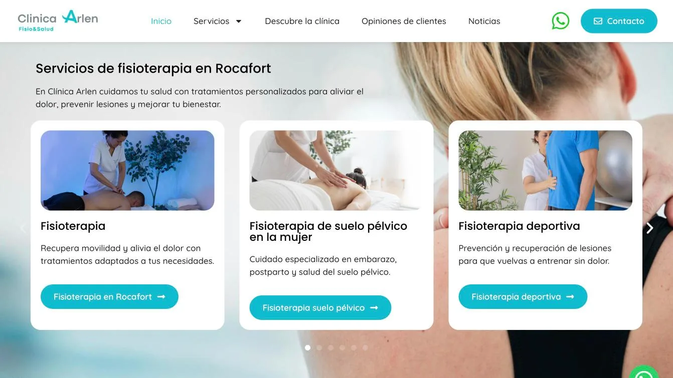 Captura de Clínica Arlen