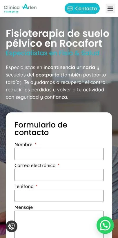 Versión móvil de Clínica Arlen