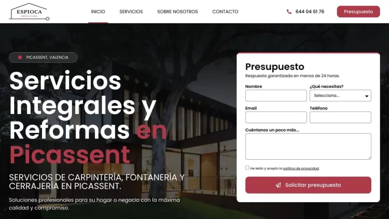 Web de Espioca Servicios