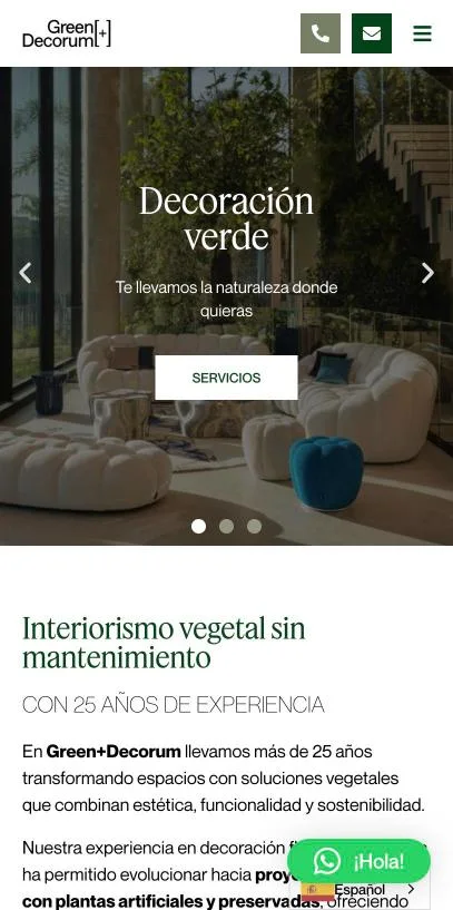 Versión móvil de Green+Decorum