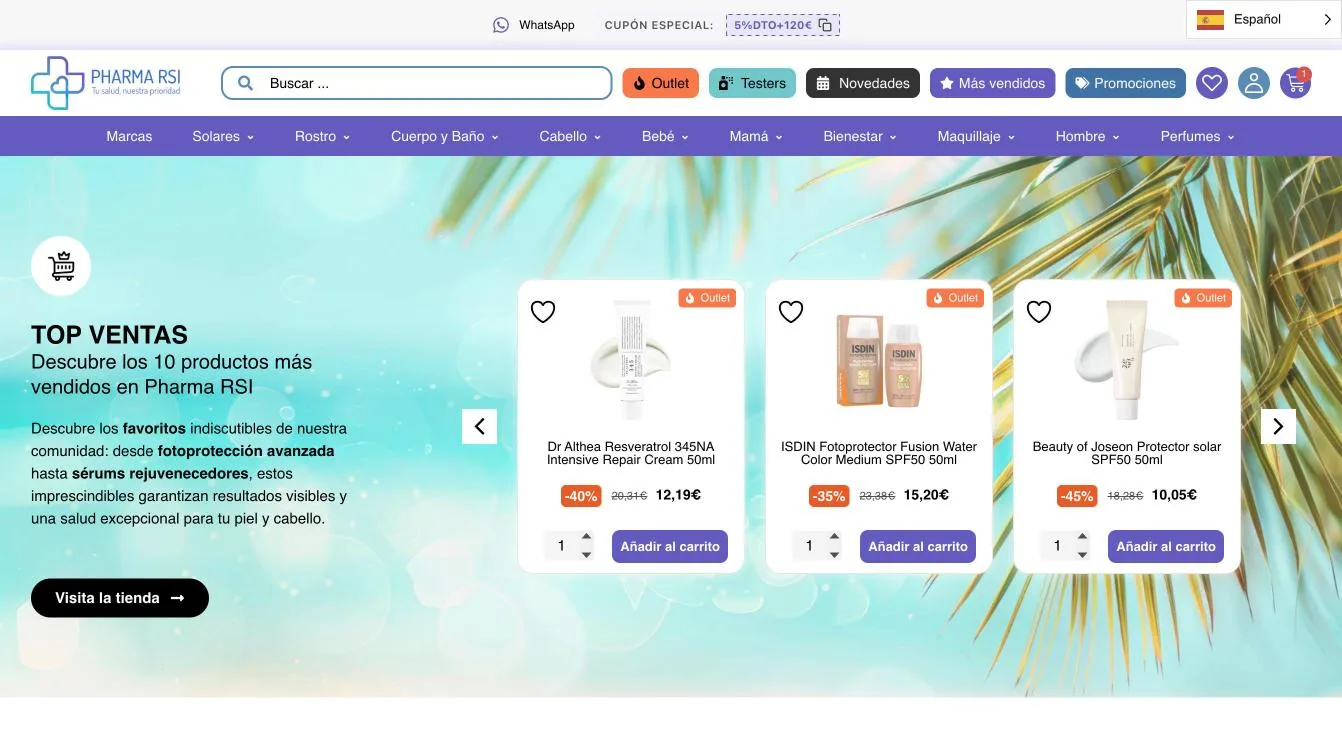 Diseño web Pharma RSI