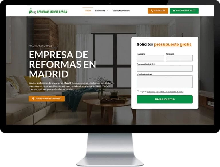Reformas Madrid Design - Rediseño web