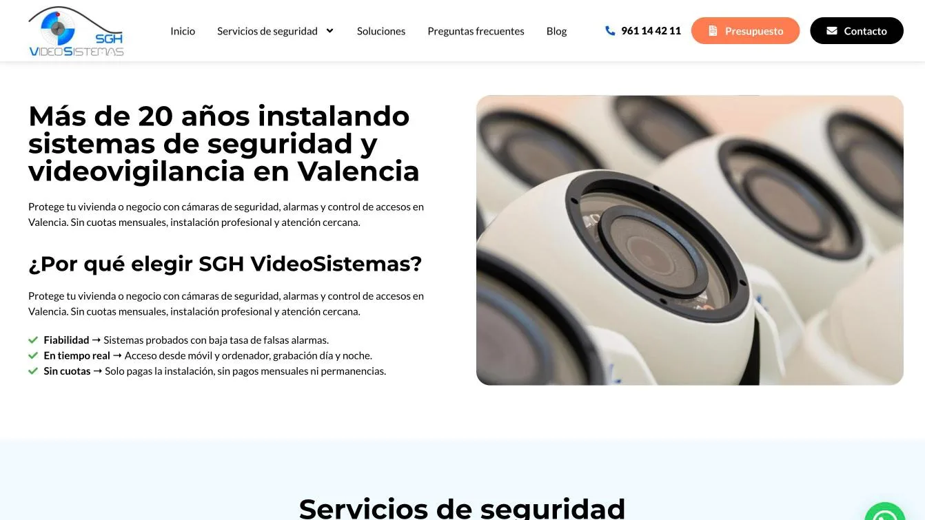 Captura de SGH Videosistemas