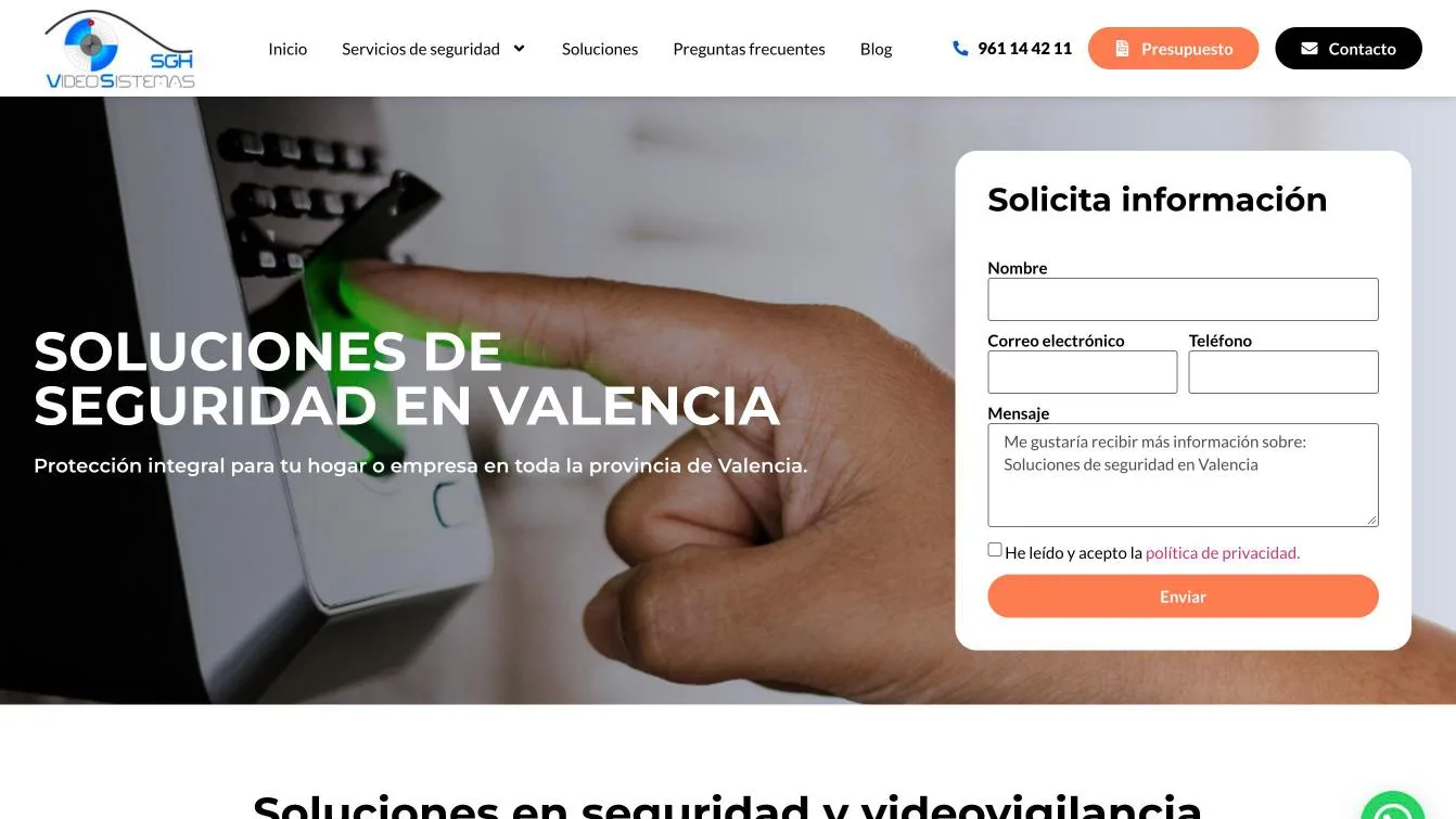Captura de SGH Videosistemas