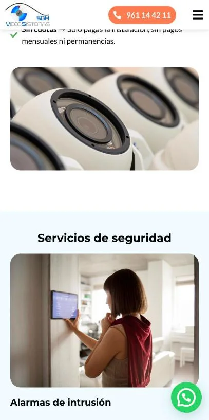 Versión móvil de SGH Videosistemas
