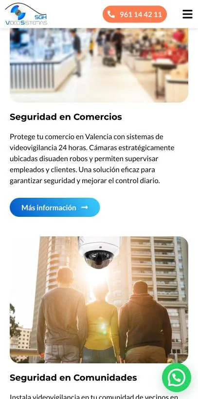 Versión móvil de SGH Videosistemas