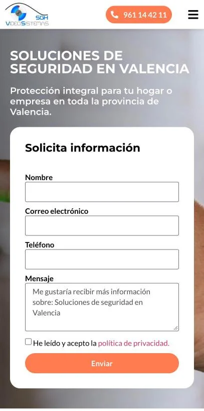Versión móvil de SGH Videosistemas